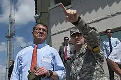 Carter at the demilitarized zone separating North and South Korea