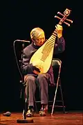 Liu Dehai, pipa master, performing at the Musée Guimet