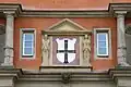 Example of the Deutschmeisterwappen on the gate of the Bad Mergentheim residence
