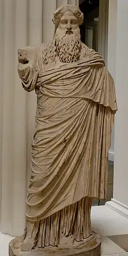 Statue of Dionysus of the Sardanapalus type. Roman copy of 40-60 AD after a Greek original of ca. 350-325 BC.