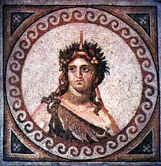 Mosaic of Dionysus from Antioch, 4th century.