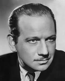 A black-and-white photograph of Melvyn Douglas in 1939