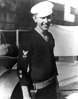 A black and white photograph of Munro from waist up