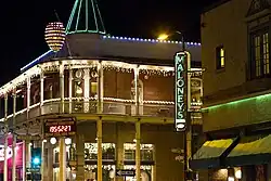 Festively adorned building