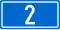 Croatian D2 road shield