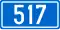 Croatian D517 road shield