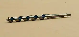 20&nbsp;mm (0.79&nbsp;in) auger bit for wood