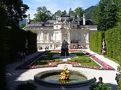East view with the Eastern parterre garden