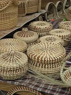 Gullah sweetgrass baskets from Edisto island