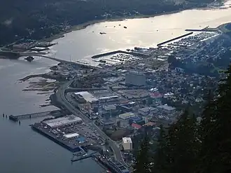 Aerial view of Juneau
