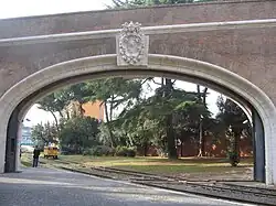 The gateway through Vatican City walls, looking south