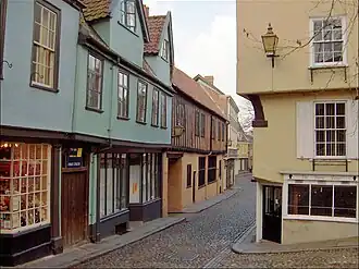 Elm Hill is an intact medieval street.