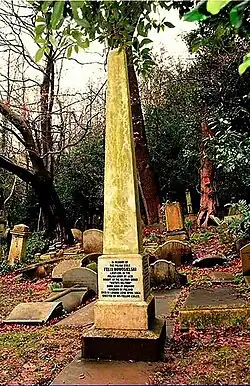 Obelisk dedicated to Feliks Nowosielski&nbsp;[pl], member of the homonymous Polish noble family, on White Eagle Hill