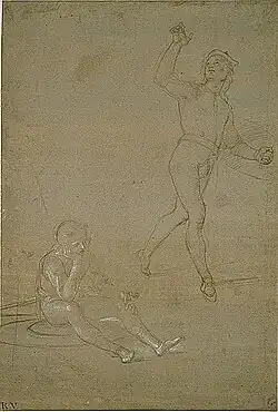 Study for soldiers in this Resurrection of Christ (c. 1500)