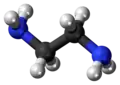 Ball and stick model of ethylenediamine