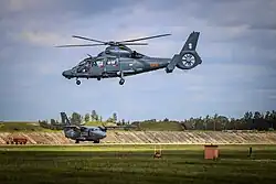 Lithuanian Air Forces aircraft with the Double Cross of the Jagiellonians in 2016