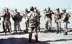 A Soviet Spetsnaz (special operations) group prepares for a mission in Afghanistan, 1988