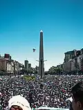 Millions celebrating world championship of the 2022 FIFA World Cup