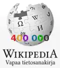400,000 articles on the Finnish Wikipedia (2016)