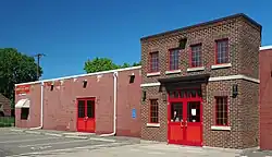 The two-story brick museum