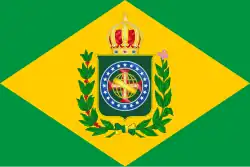 Second flag of the Empire of Brazil with 20 stars (1853–1889)