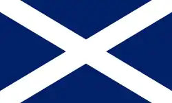 Saltire with navy blue field