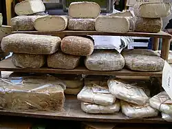 Cheese in a market in Italy