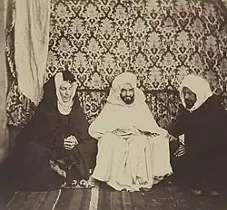 Hussein, Mustafa and Mohammed-Said, the Emir's brothers, photographed by the Abdullah brothers in 1856 in Turkey