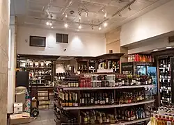 Crowded room of a wine and liquor store