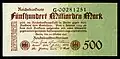 500&nbsp;billion (500 Milliarden) marks, Berlin, 1923