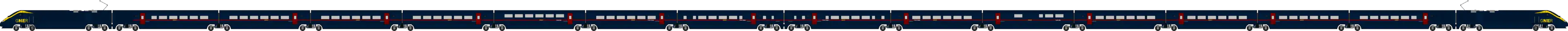 Illustration of a North of London set in GNER livery