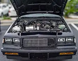1987 Buick Regal Grand National Engine. Visible factory Garrett turbocharger