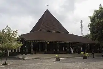 Ganjuran Roman Catholic church in Bantul Regency, built in the traditional Javanese style