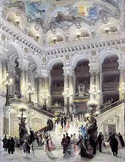 Louis Béroud: L'escalier de l'opéra Garnier, 1877 (Musée Carnavalet)