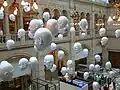 The Floating Heads by Sophie Cave, 2006, in the East Court