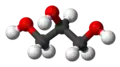 Ball-and-stick model of glycerol