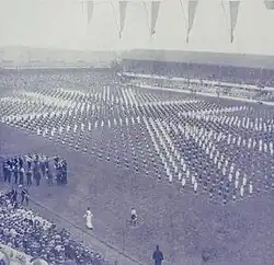 Photograph of ceremony at Goodison Park
