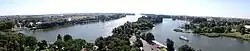 Lake Gopło in the Kuyavia region of Poland, view from the mouse tower