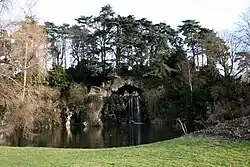 The Grand Cascade connects the two lakes in the Bois.