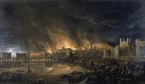 The Great Fire of London destroyed much of the city in 1666.
