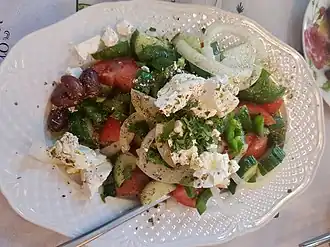 Greek salad in Thessaloniki