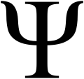 Greek psi symbol associated with psychology