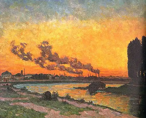 Armand Guillaumin – Sunset at Ivry[e] (1873), Musée d'Orsay