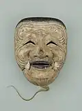 Noh mask of the hakushiki-jō type. 15th century. Deemed Important Cultural Property.