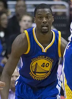 Harrison Barnes of the Golden State Warriors in a game vs. the Washington Wizards