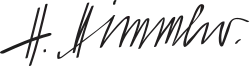 Heinrich Himmler's signature