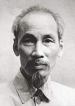 Portrait of Ho Chi Minh with long beard, c. 1946