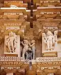 Erotic depiction of two men in Khajuraho