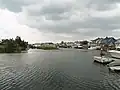 Houses placed on Hawtree Creek in Howard Beach, Queens.