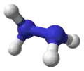 Ball and stick model of hydrazine